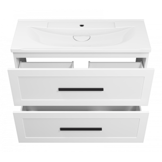 Напольная тумба под раковину Misty Модерн 100 см П-Мод07100-011Пр белый